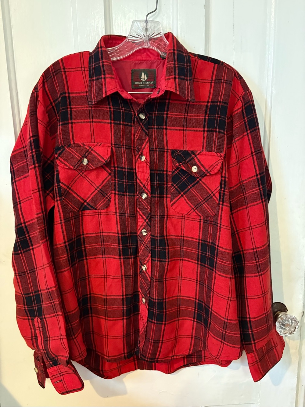 High Sierra Red & Black Plaid Button-Up Shirt
